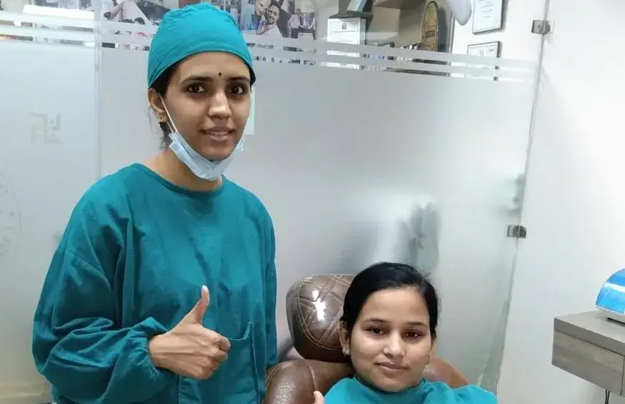 Beautiful smile makeover result