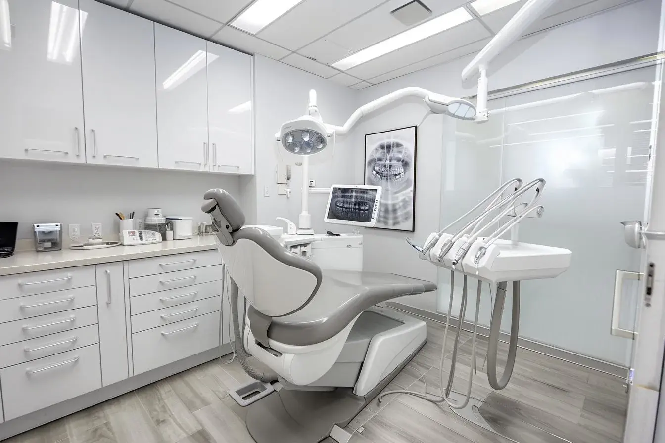 Modern dental instruments setup