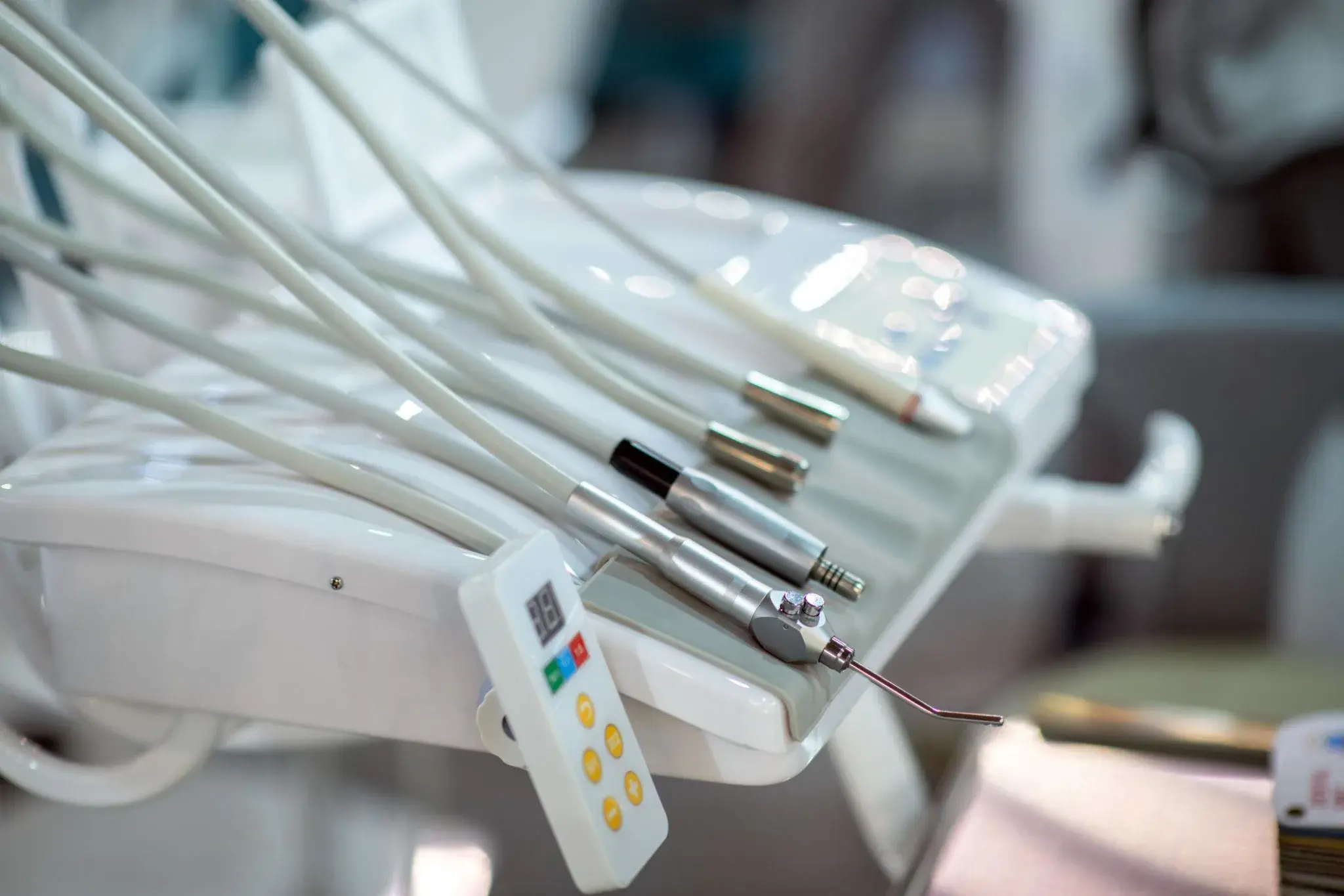 Modern dental instruments setup
